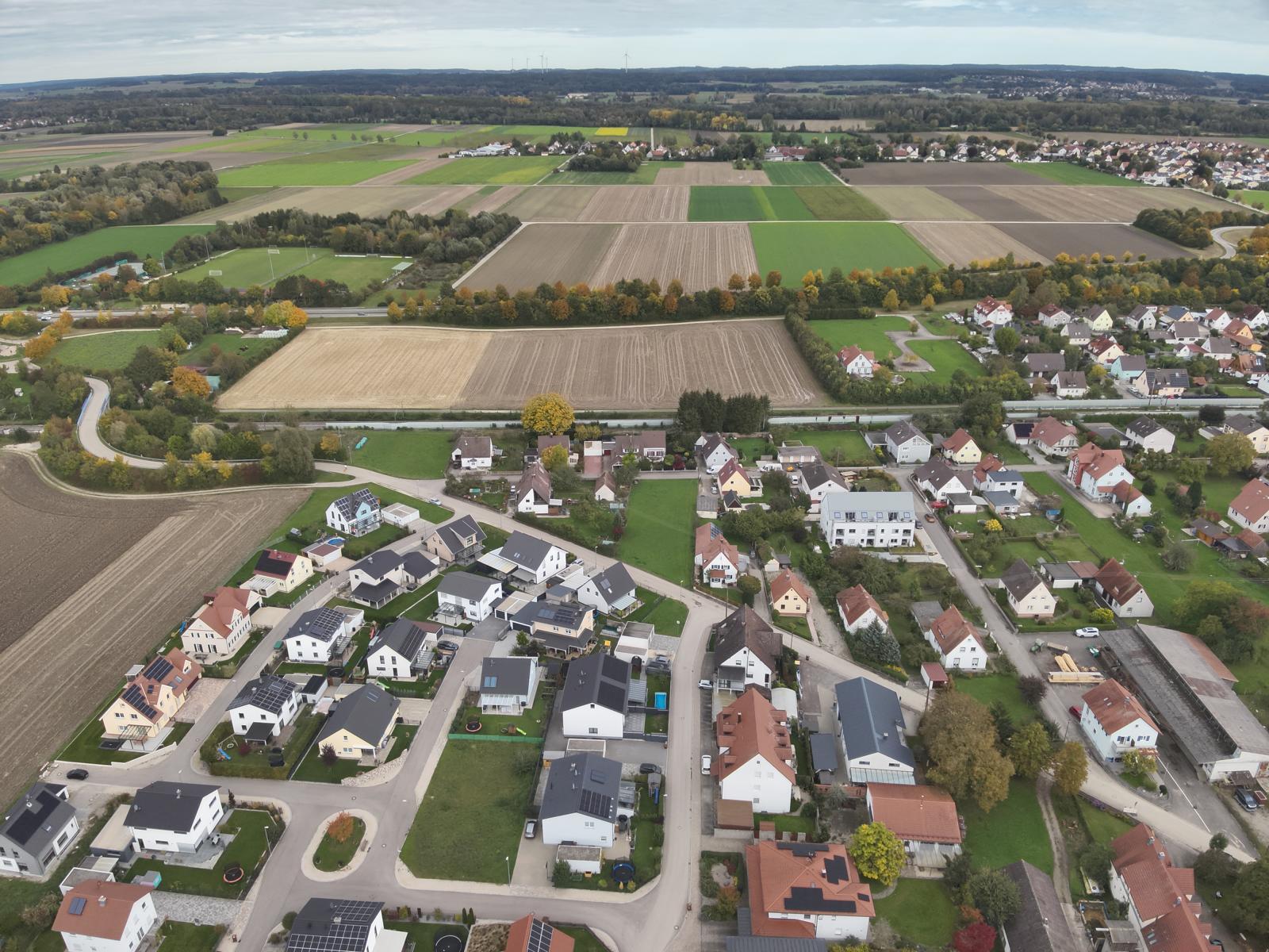 Luftbild des Baugebiets Am Kornfeld