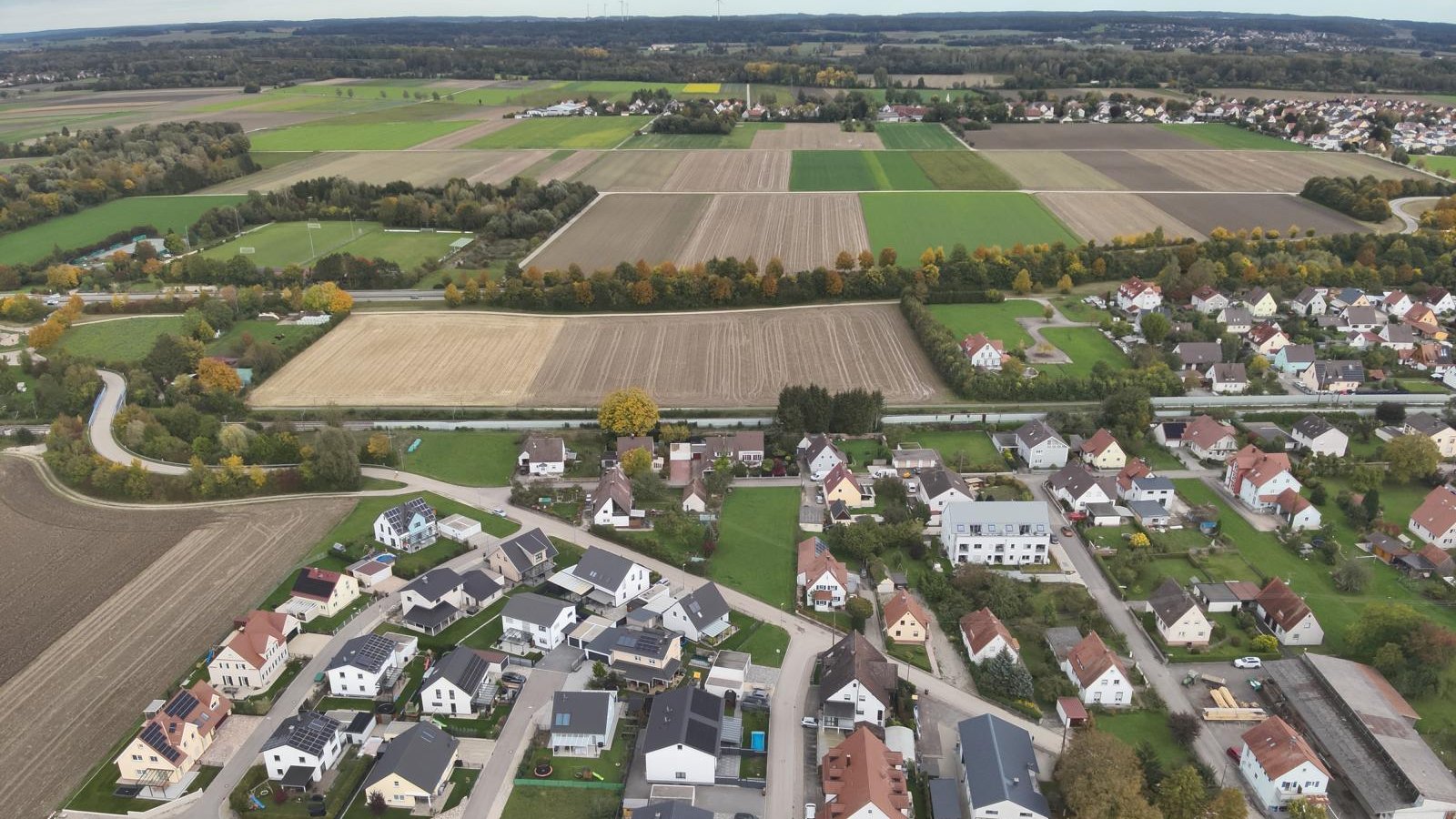 Luftbild des Baugebiets Am Kornfeld
